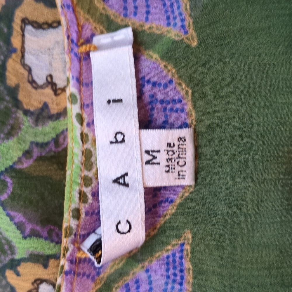 CAbi 100% Silk Merrakesh Kaftan Size M - Picture 6 of 8